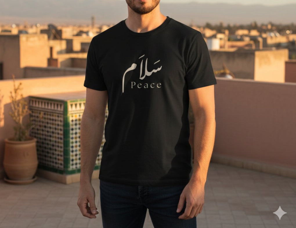 Tshirt Peace - unisex Noir