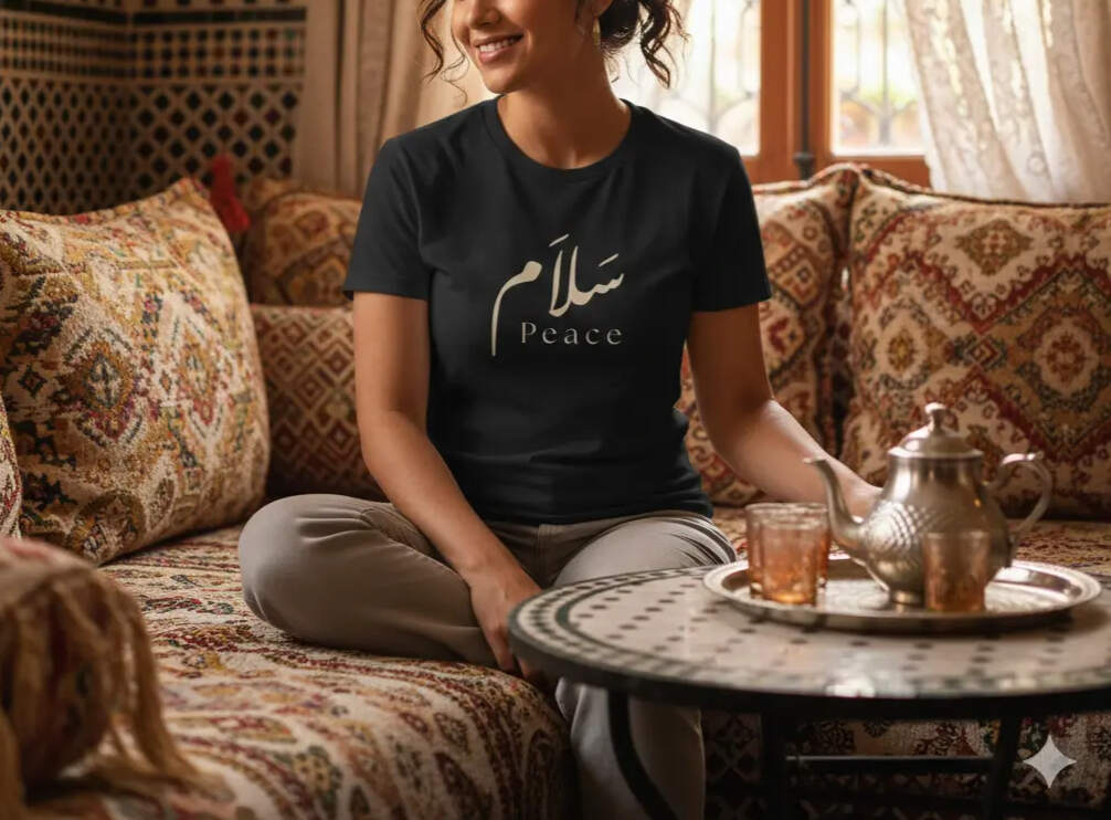 Tshirt Peace - unisex Noir