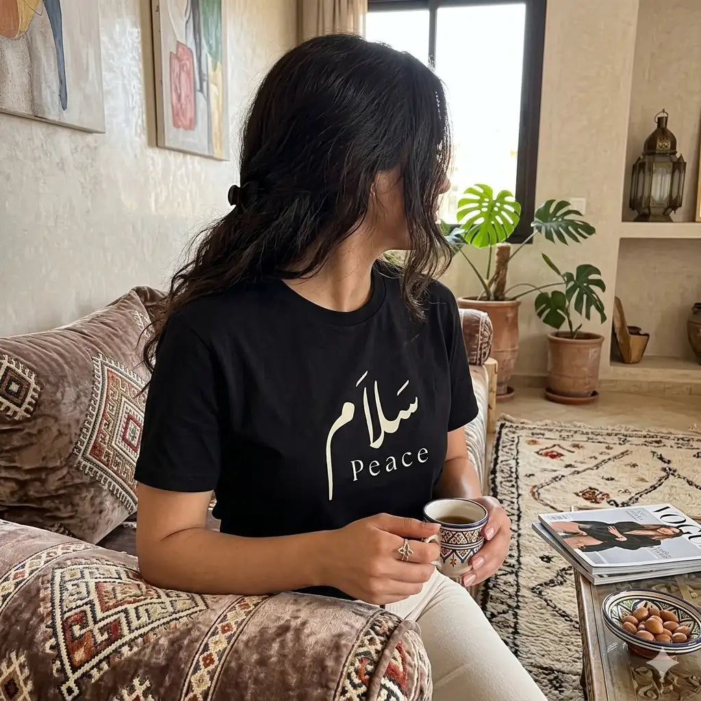 Tshirt Peace - unisex Noir